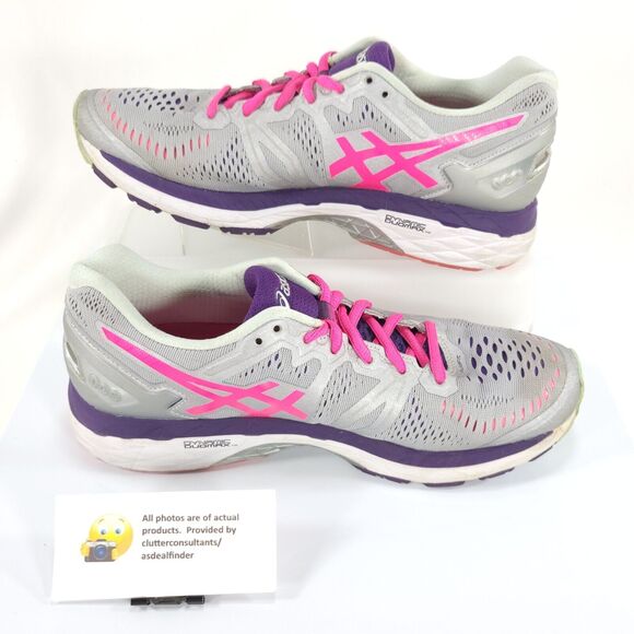 Asics Gel-Kayano 23 Athletic Running Shoes Womens Size 9 T696N Gray Pink - Picture 4 of 9